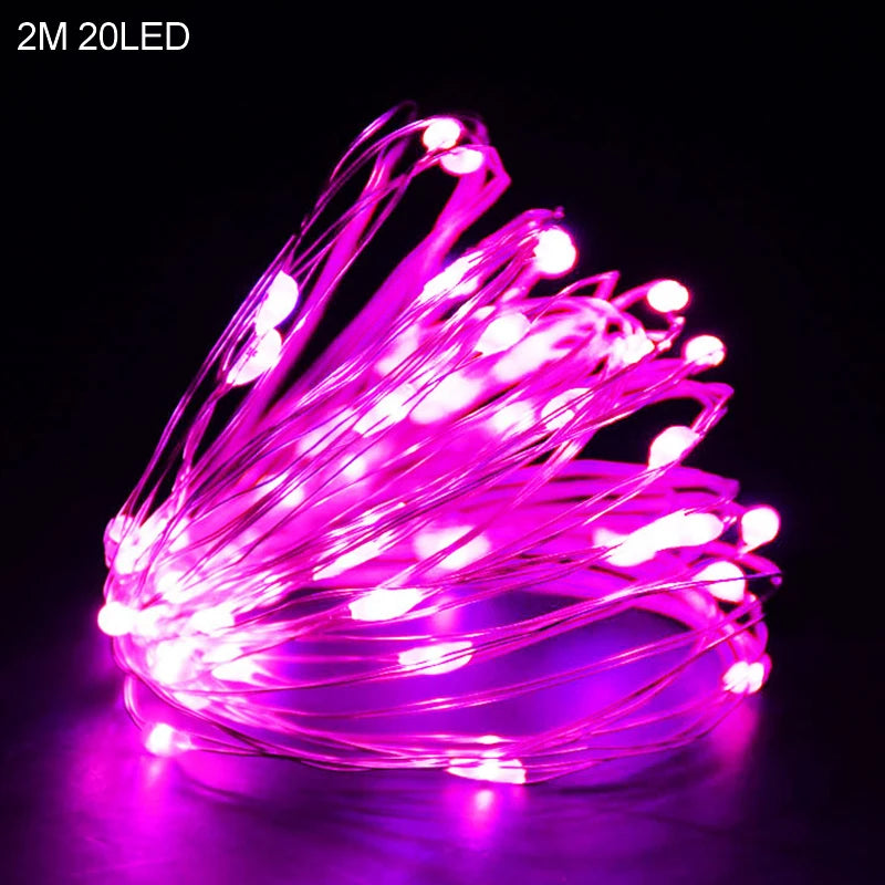 Guirlande Lumineuse LED 2M 20LED Flocon de Neige & Père Noël – Décoration de Noël