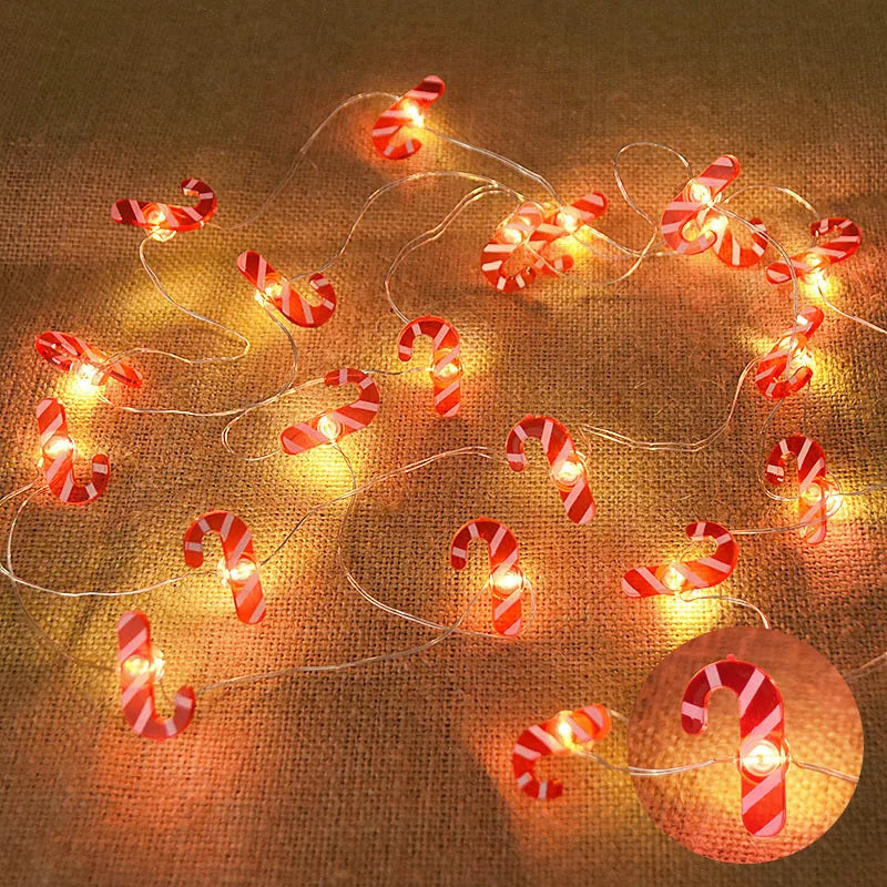Guirlande Lumineuse LED 2M 20LED Flocon de Neige & Père Noël – Décoration de Noël