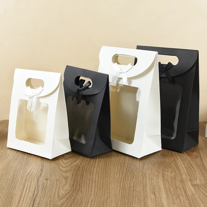Boîtes Cadeaux avec Fenêtre Transparente – Noir & Blanc
