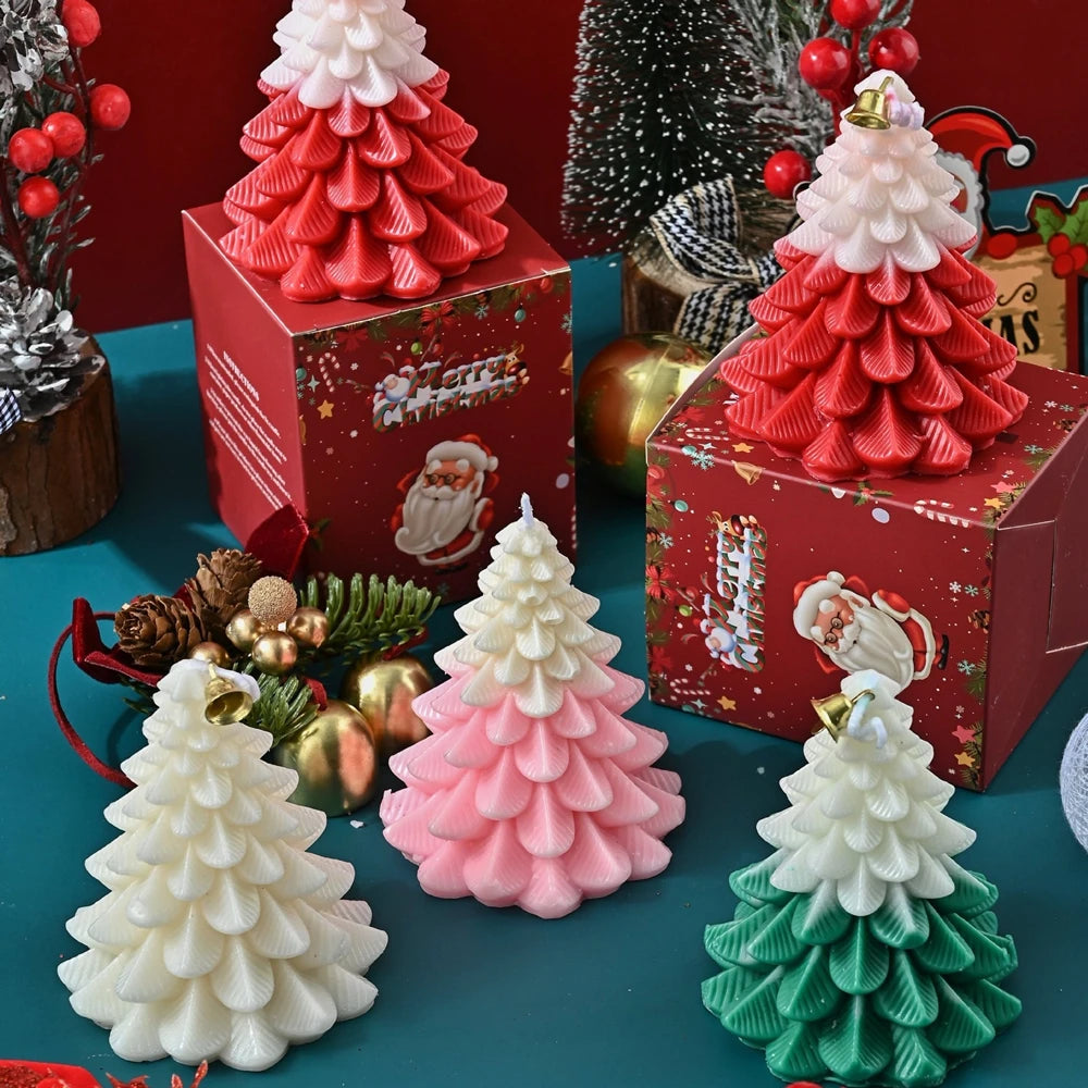 Bougie Parfumée Artisanale en Cire de Soja – Bougie Décorative et Naturelle pour Noël & Fêtes