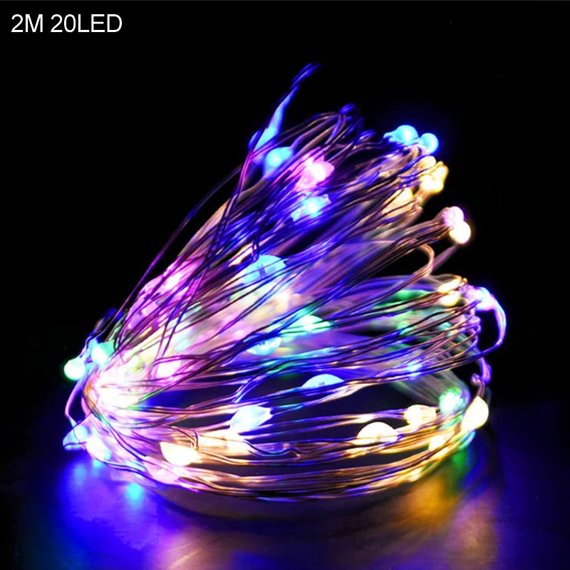 Guirlande Lumineuse LED 2M 20LED Flocon de Neige & Père Noël – Décoration de Noël