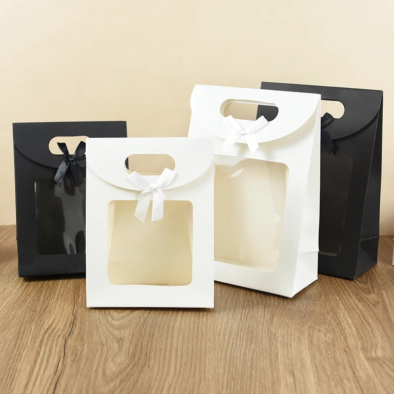 Boîtes Cadeaux avec Fenêtre Transparente – Noir & Blanc
